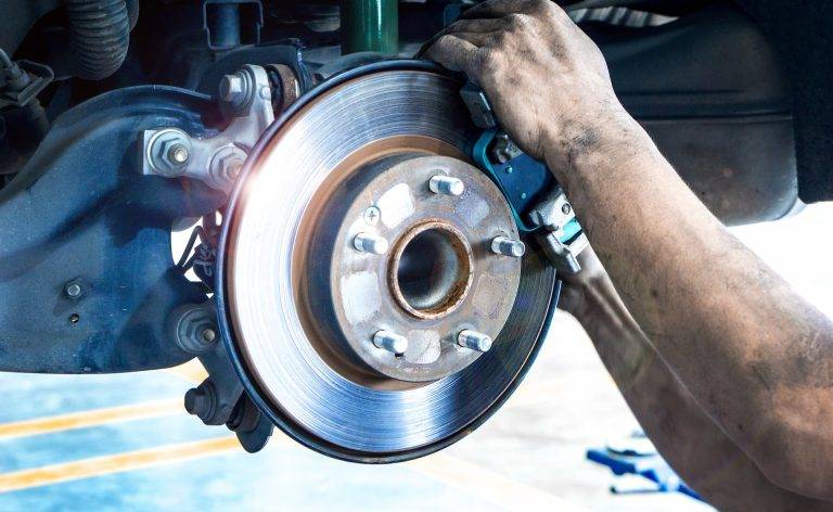 new brakes being fitted